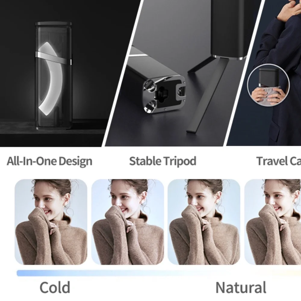 Tycom Ring Light with Tripod Stand and Phone Clip 10.2in/26cm, Selfie Li…